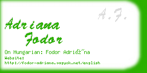 adriana fodor business card
